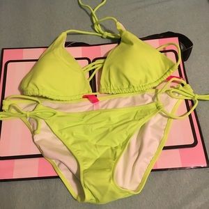 V.S. Lime bikini w/3 additional colorful bottoms